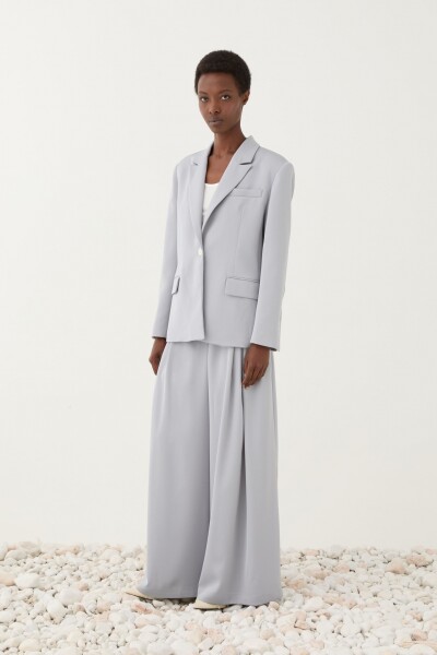 BLAZER CON MOÑO Celeste