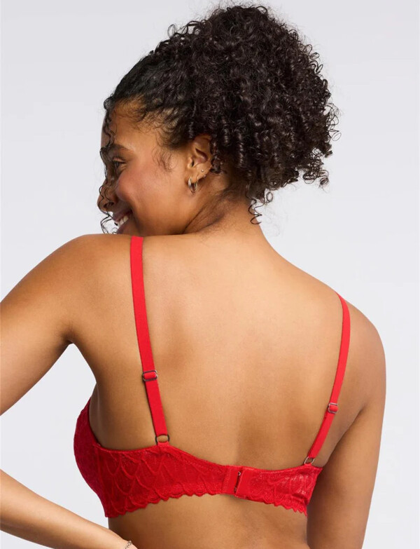 Soutien Sin Aro Encaje ROJO