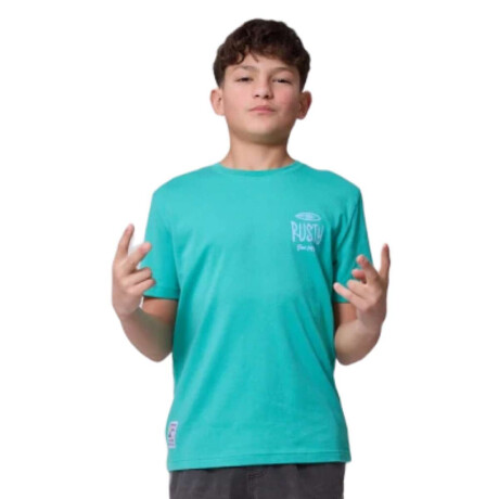 Remera Rusty Rokai Niño Celeste