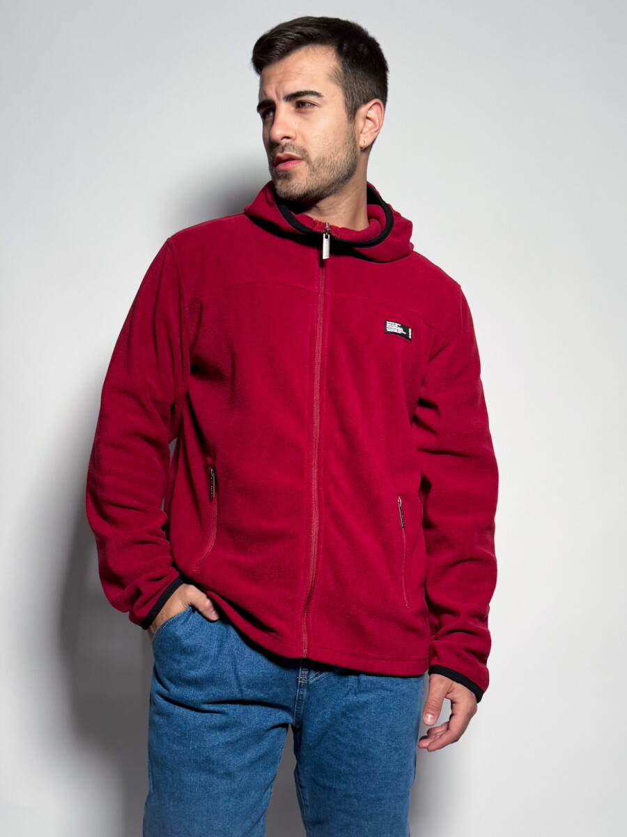 Campera de micropolar con capucha Tadeo - Bordo 