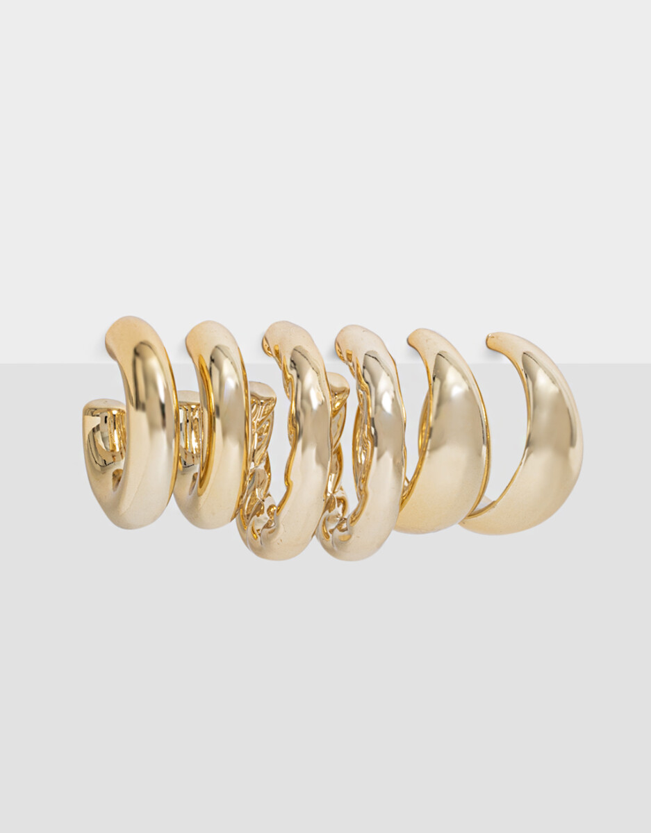 Set De Argollas Chunky Edition 