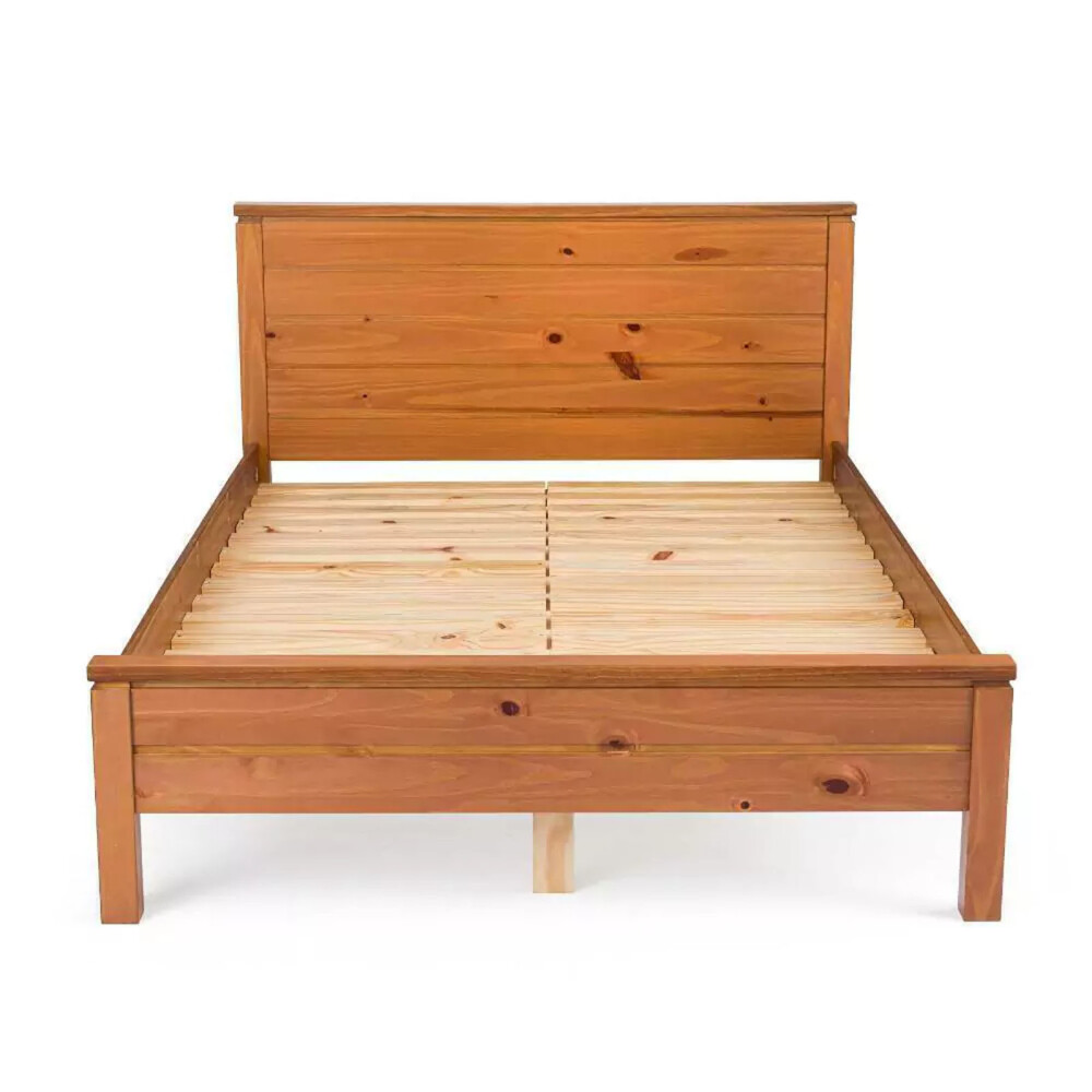 CAMA 2 PLAZAS MADERA NATURAL-BEIGE FRESNO