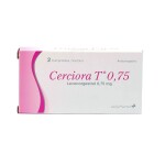 CERCIORA T 0,75 MG. CJ X 2 COMP. única