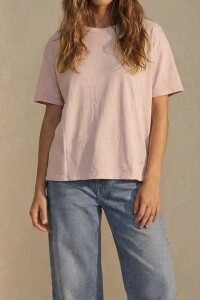 Remera Algodón Lavado Rosa