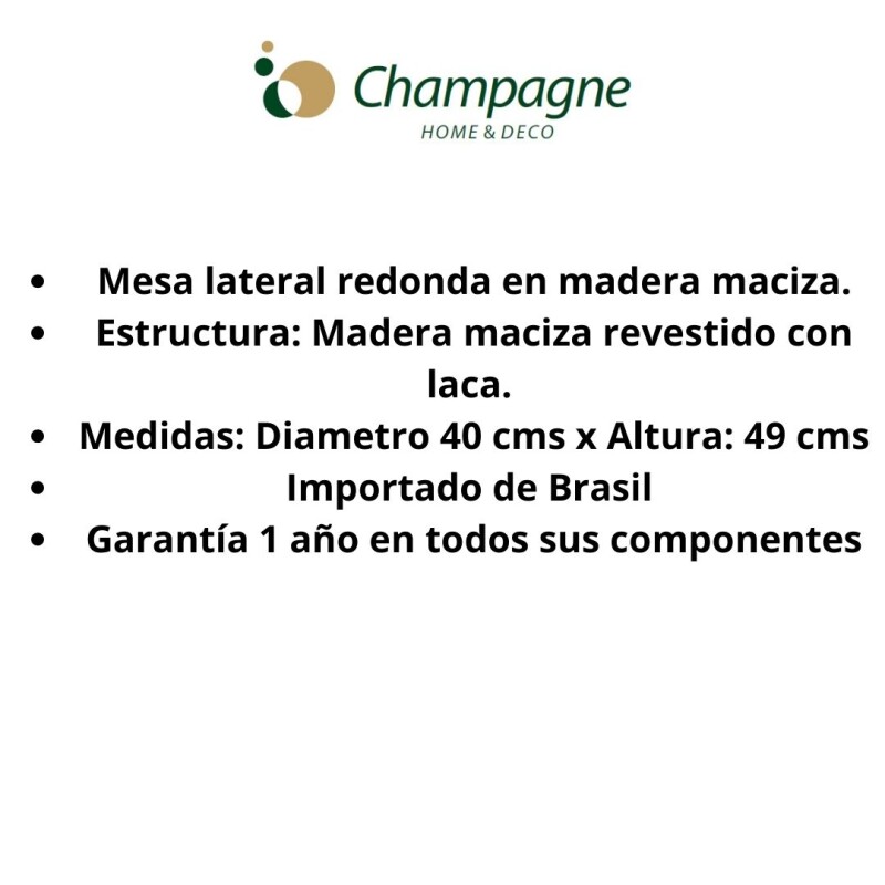 MESA LATERAL - MADERA LACA BLANCA MESA LATERAL - MADERA LACA BLANCA