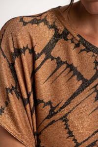 Blusa Lurex Café