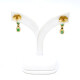 Caravanas En Oro 18K Con Brillantes Y Esmeraldas Caravanas En Oro 18K Con Brillantes Y Esmeraldas