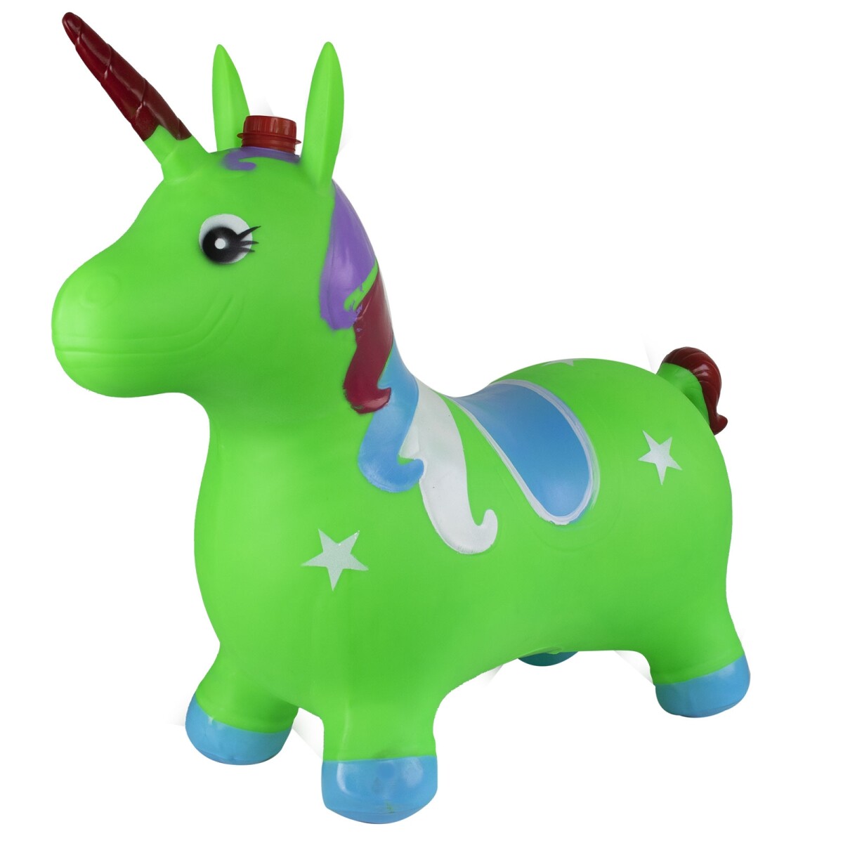 Unicornio Saltarín Inflable Infantil 58 x 55 cm - Verde 