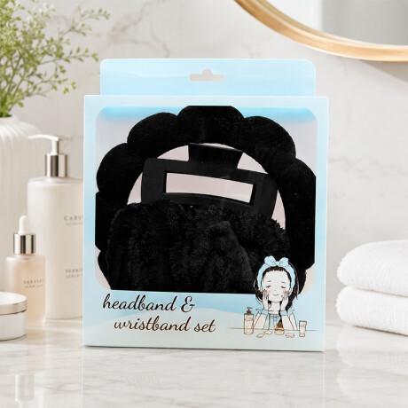 Set De Accesorios Para Cabello Y Cuidado Facial Negro