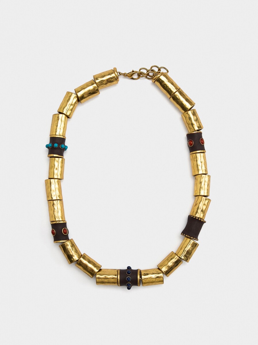 Collar Corto Tubular Étnico - multicolor 