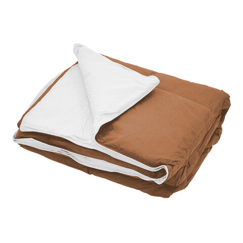 Acolchado de Plumas King Size Home Class TERRACOTA/BLANCO