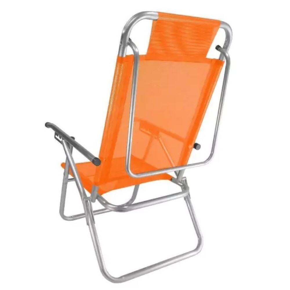 Reposera Alta en Aluminio Infinita Up c/Posiciones NARANJA