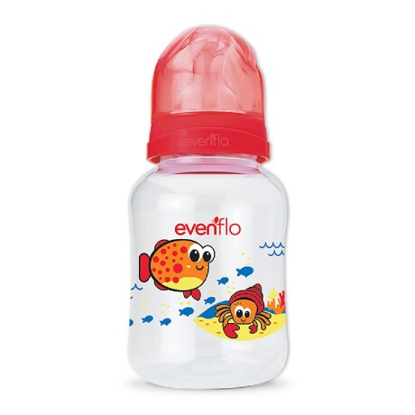 Mamadera Evenflo Acuario Bebés 0-3M 120Ml Tetina Flujo Lento Rojo