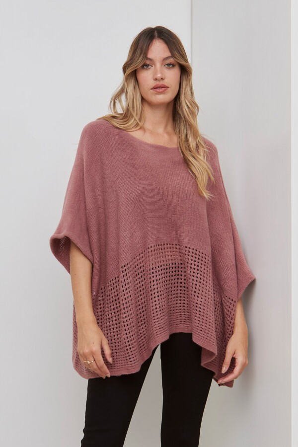 Poncho Calado LAVANDA OSCURO