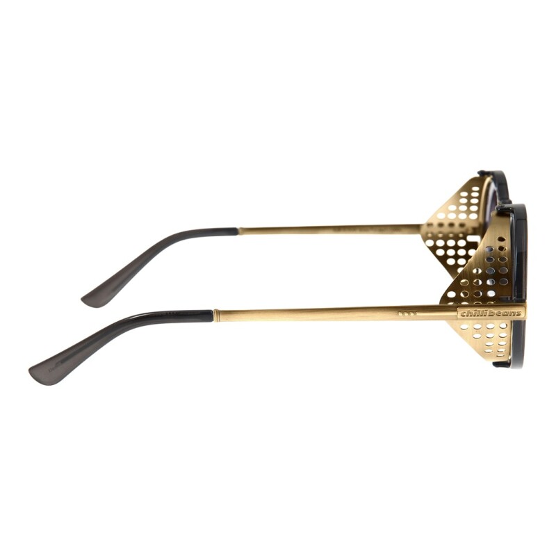 Lentes de Sol Chilli Beans Alok Iconic Unisex Negro - Dorado