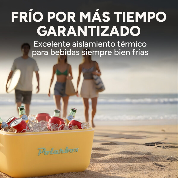 Conservadora Hielera Vintage 20L Litros Latas Hielo Polarbox Color Amarillo