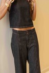 PANTALON NEW LAIA DENIM BLACK PANTALON NEW LAIA DENIM BLACK
