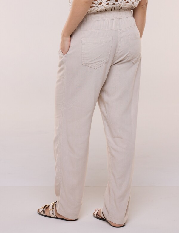 Pantalon Lino BEIGE