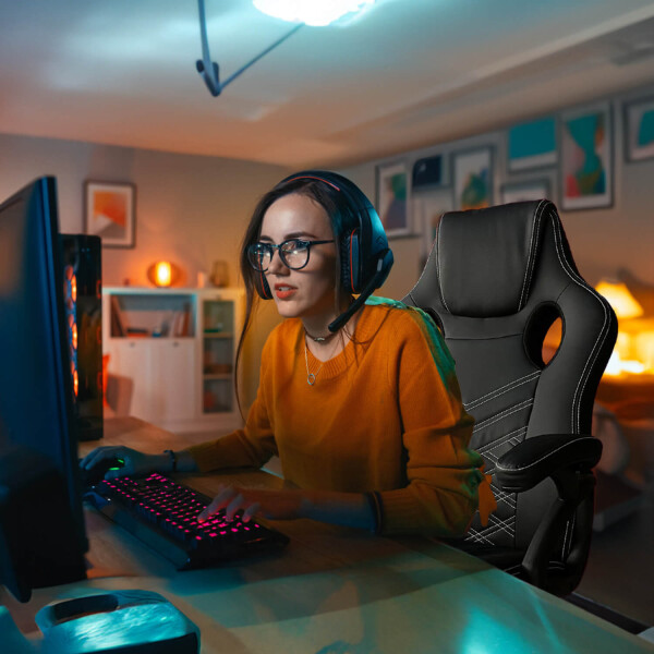 Silla Gamer Para Escritorio Oficina Ergonomica Profesional Respaldo Alto Tapizado Cuero Sintetico Imback Color Negro Silla Gamer Para Escritorio Oficina Ergonomica Profesional Respaldo Alto Tapizado Cuero Sintetico Imback Color Negro