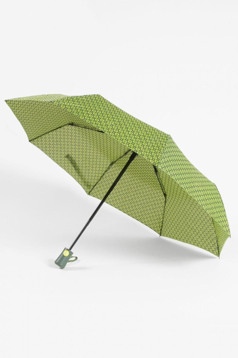 Paraguas automático flor verde