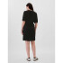 V-BUTTON FRONT SS DRESS BLACK