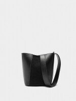 Bolso Bombonera Contraste De Texturas negro