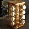Rack 16 especiero giratorio madera bambú Rack 16 especiero giratorio madera bambú