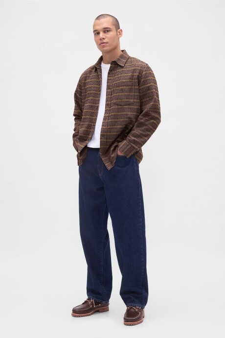 Camisa Flannel Hombre Brown Check