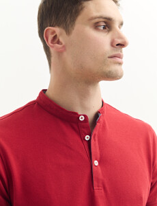 520750 REMERA HARRINGTON LABEL Rojo Oscuro