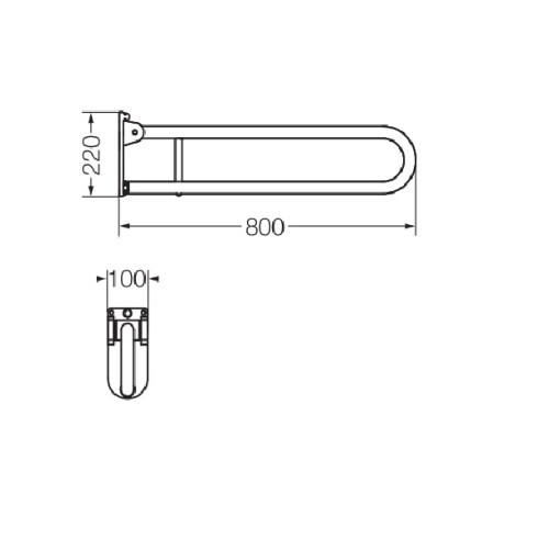 Barral Rebatible 80 Cms Para Discapacitados Ferrum Espacio 000