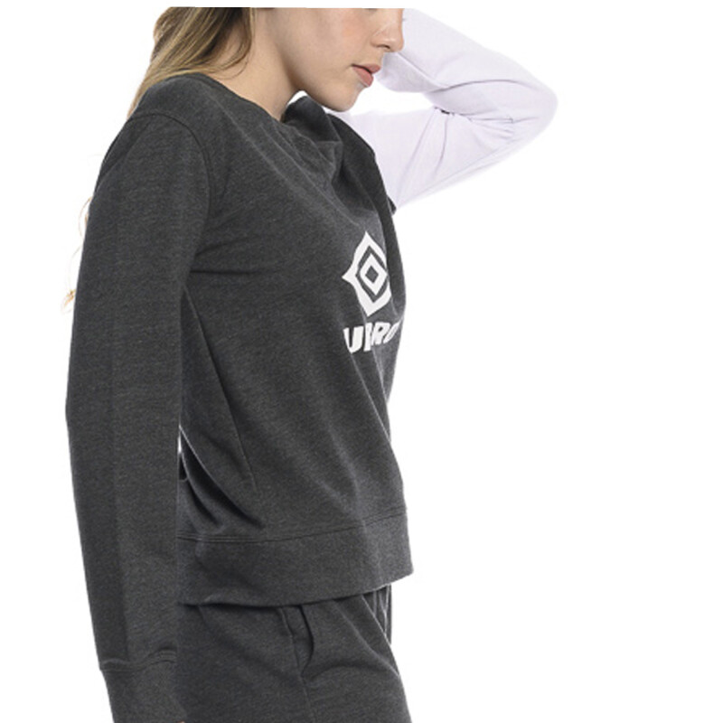 Buzo de Mujer Umbro Cutts Negro Melange - Blanco