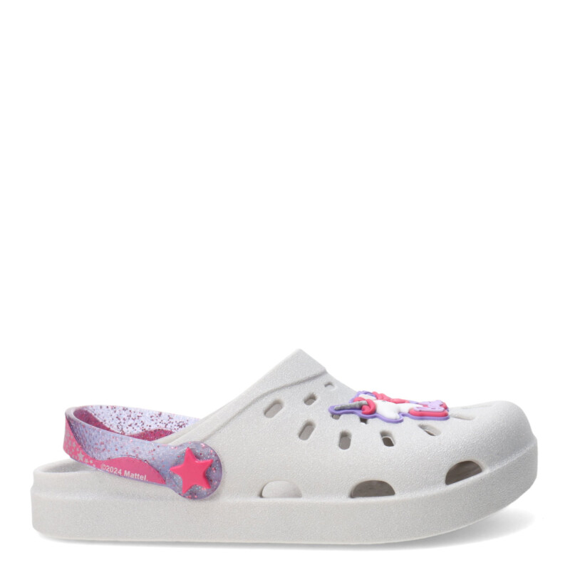 Zuecos Infantiles Barbie Fabuloso Plateado - Lila