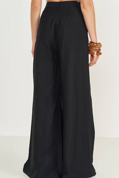 Pantalon con lino Siena Negro