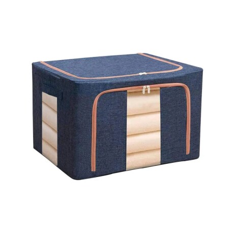 Caja Organizadora Plegable Con Estructura Metalica Color Azul Talle M Caja Organizadora Plegable Con Estructura Metalica Color Azul Talle M