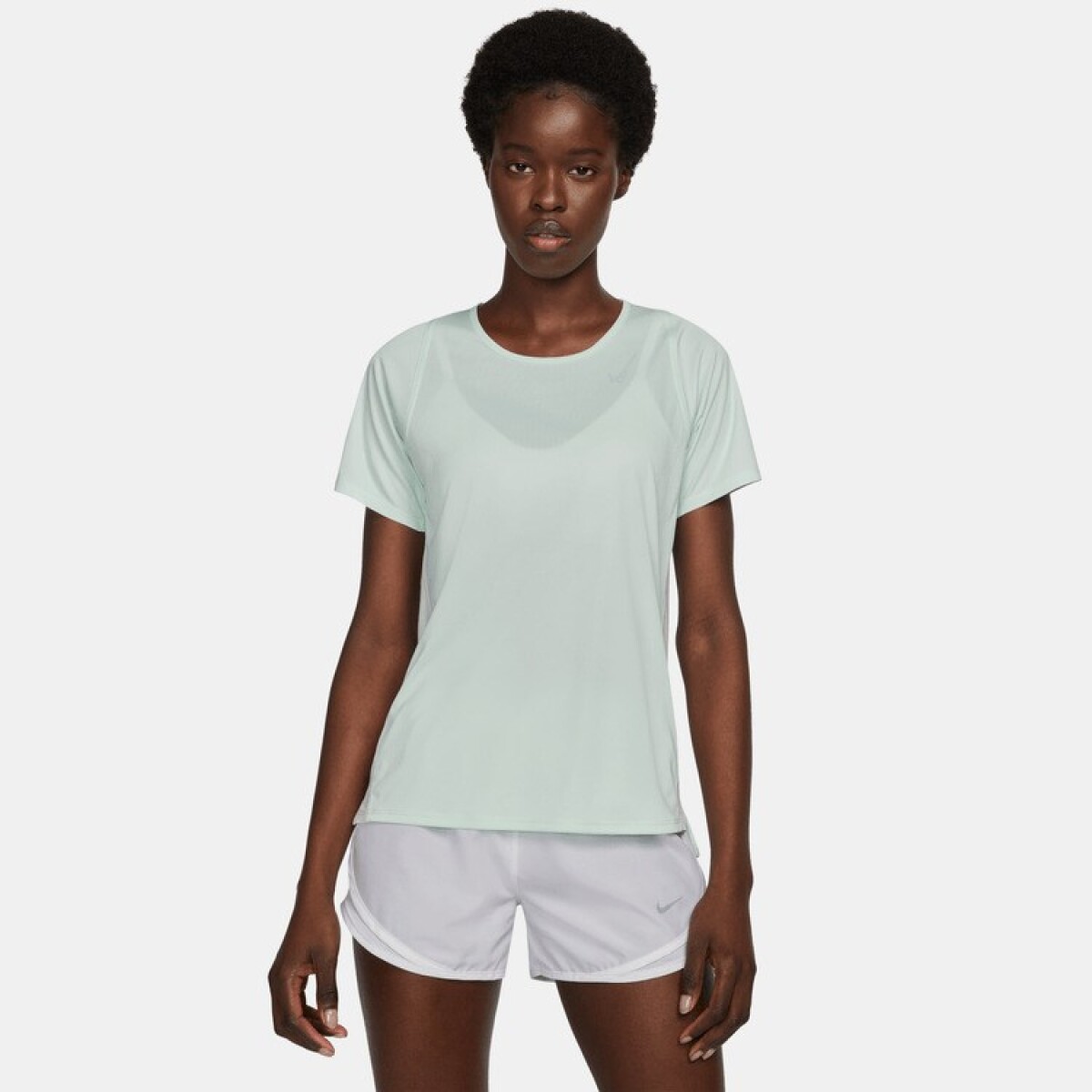 Remera NIKE W NK DF RACE de Mujer - DD5927-394 - Verde Agua 