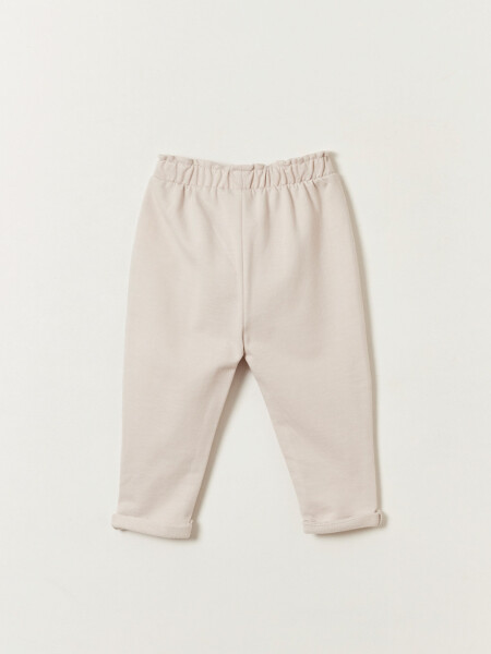 Pantalón deportivo lazo Beige
