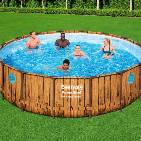 Piscina Bestway Rattan 19480 L Estructural 488x122 Cm Marron