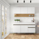 JUEGO COCINA MODULAR MOBILIARIO MADERA MDP LINE BLANCO BLANCO