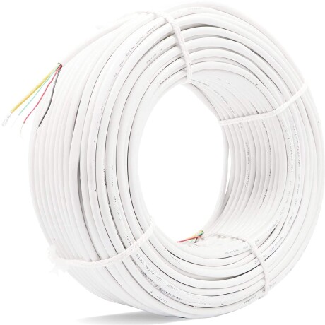 Cable Alarma 7 x 0,40mm Blanco 100% COBRE 100 Mts CONDUTTI 5404