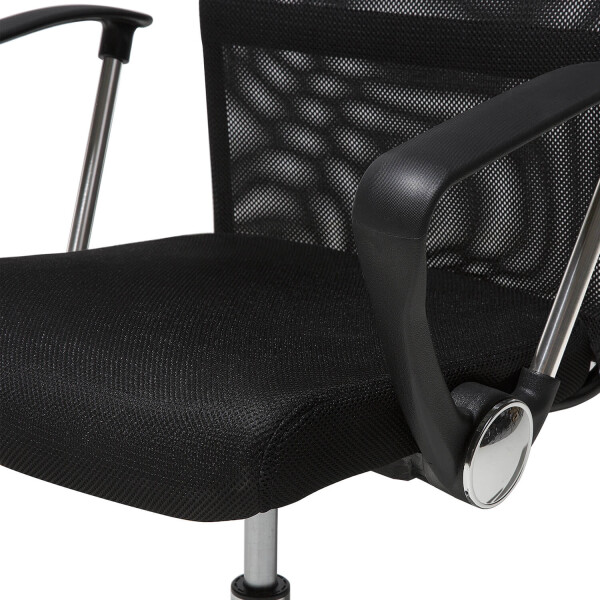 Silla De Escritorio Oficina Sillon Ejecutiva Ergonomica Tapizado Tela Mesh Con Cuero Sintetico Imback Color Negro Silla De Escritorio Oficina Sillon Ejecutiva Ergonomica Tapizado Tela Mesh Con Cuero Sintetico Imback Color Negro