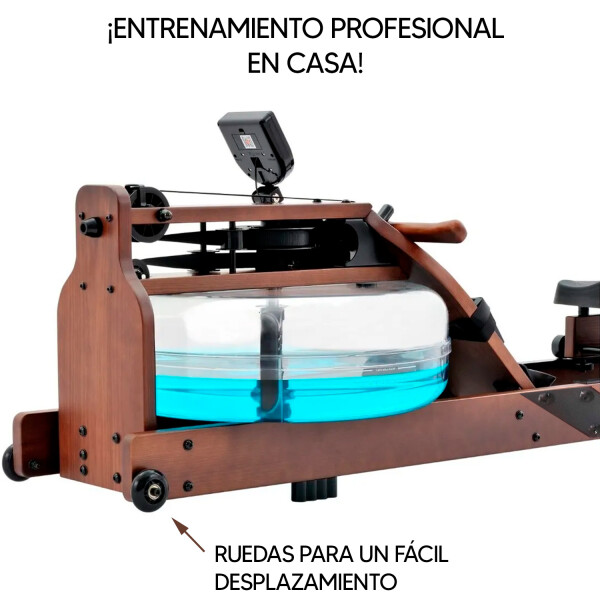 Máquina Simulador Remo De Agua Profesional + Accesorios MAQUINA REMO PROFESIONAL LIKE CAOBA
