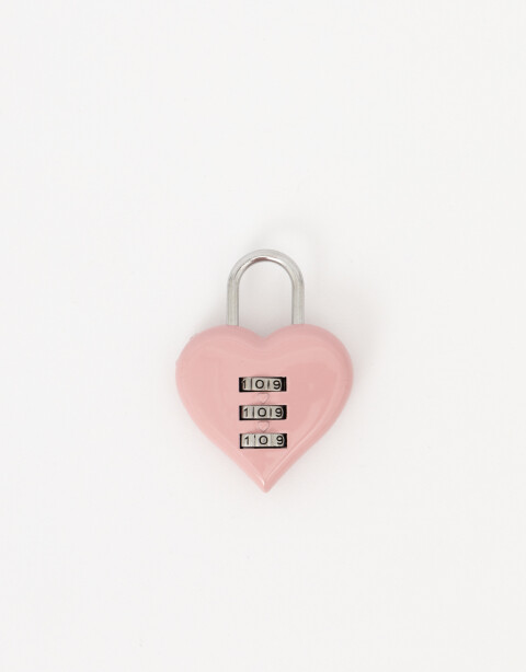 Viajes Varios Candado Con Forma De Corazón - Rosa Polvo