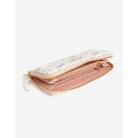 Billetera Fichero Negro Estampado flores