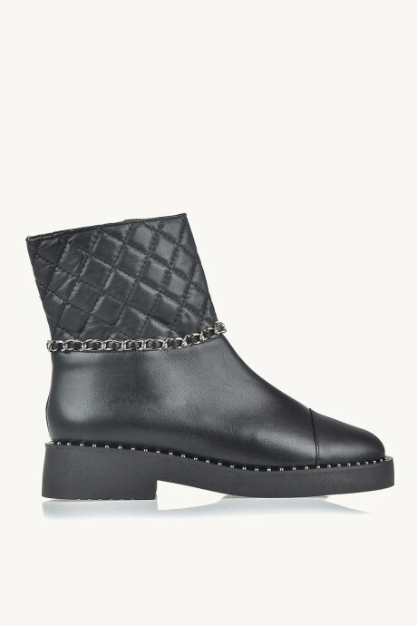 Bota de cuero Flora Negro