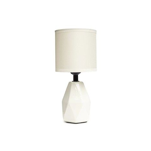 LAMPARA DE MESA BASE PORCELANA 13X13X28CM BEIGE LAMPARA DE MESA BASE PORCELANA 13X13X28CM BEIGE