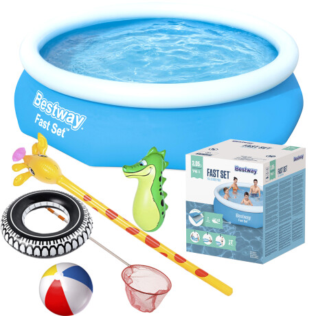 Piscina Bestway Gomón Inflable 3800 Litros + Regalos Azul