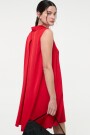 VESTIDO CORTO CON CUELLO Rojo