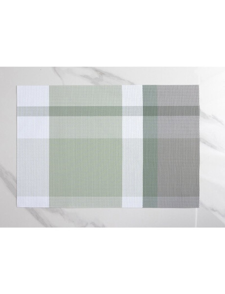 INDIVIDUAL PVC 45x30CM CUADROS TONOS VERDE INDIVIDUAL PVC 45x30CM CUADROS TONOS VERDE