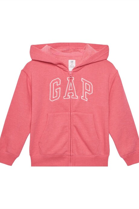 Buzo Canguro Con Cierre Logo Gap Con Felpa Niña Pink Jubilee Neon 267