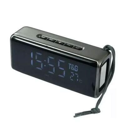 Parlante portátil TG174 con reloj despertador Gris Parlante portátil TG174 con reloj despertador Gris